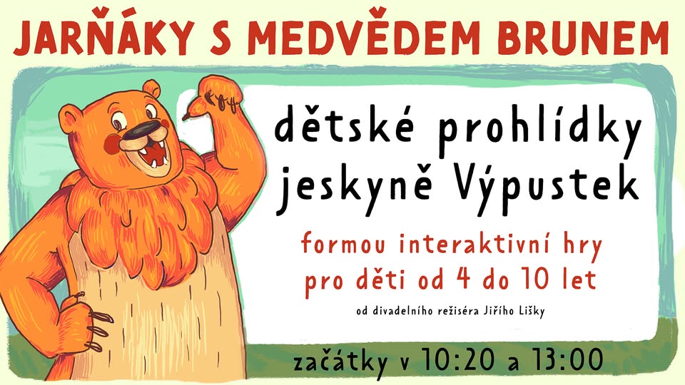 Dětské prohlídky jeskyně Výpustek o jarních prázdninách